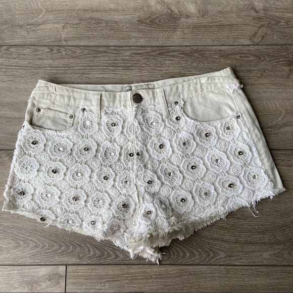 Free People Rhinestone Shorts